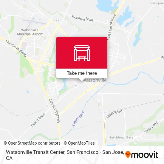 Watsonville Transit Center map