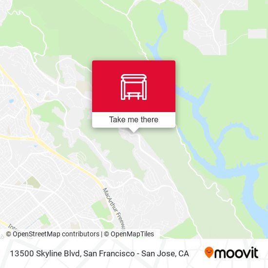 13500 Skyline Blvd map