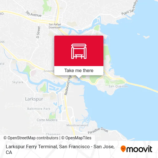 Larkspur Ferry Terminal map