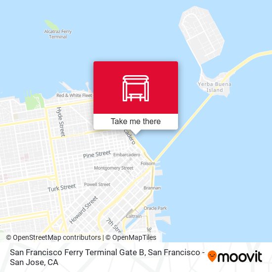 San Francisco Ferry Terminal Gate B map