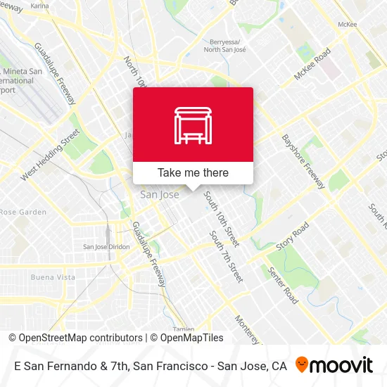 E San Fernando & 7th map