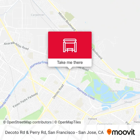 Decoto Rd & Perry Rd map