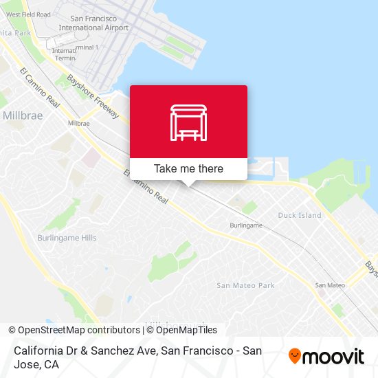 Mapa de California Dr & Sanchez Ave
