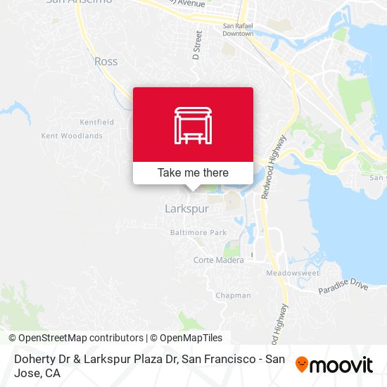 Doherty Dr & Larkspur Plaza Dr map