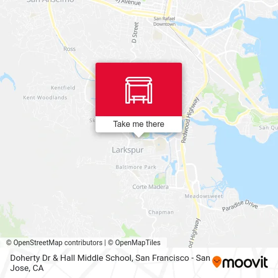 Doherty Dr & Hall Middle School map