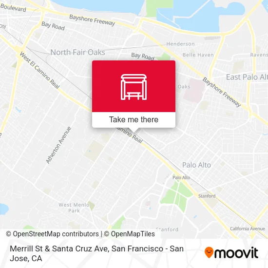 Mapa de Merrill St & Santa Cruz Ave