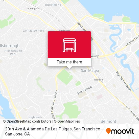 Mapa de 20th Ave & Alameda De Las Pulgas
