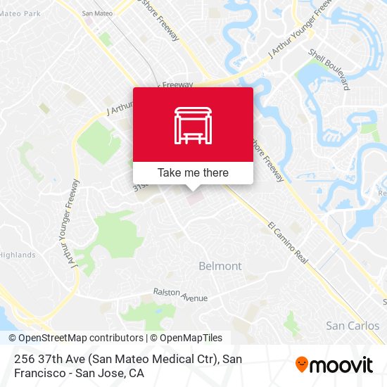 Mapa de 256 37th Ave (San Mateo Medical Ctr)