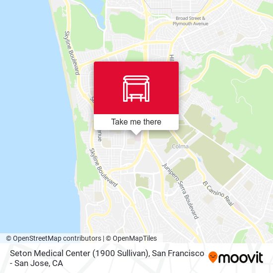 Mapa de Seton Medical Center (1900 Sullivan)