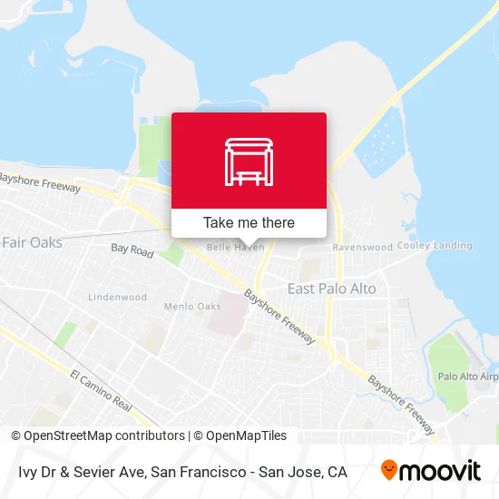 Ivy Dr & Sevier Ave map