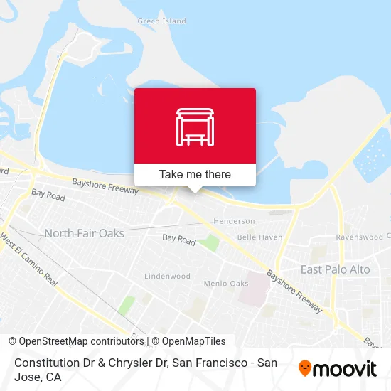 Constitution Dr & Chrysler Dr map