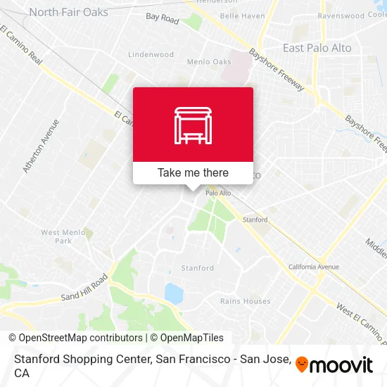 Stanford Shopping Center map