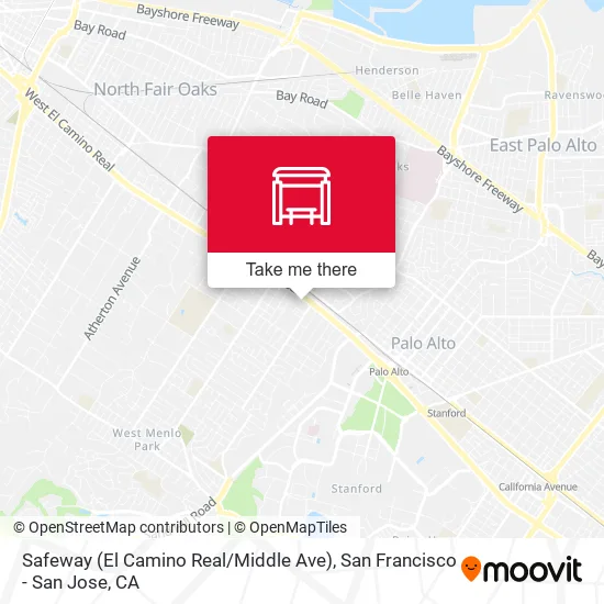 Mapa de Safeway (El Camino Real / Middle Ave)