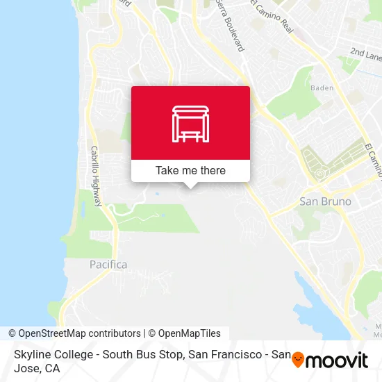 Skyline College - South Bus Stop map