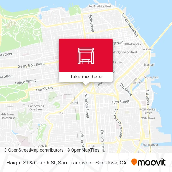 Haight St & Gough St map