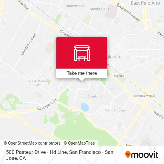 500 Pasteur Drive - Hd Line map