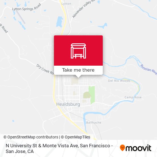 N University St & Monte Vista Ave map