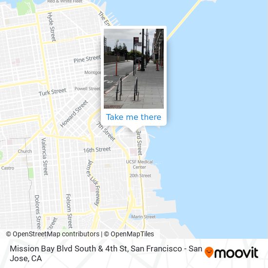 Mission Bay Blvd South & 4th St map