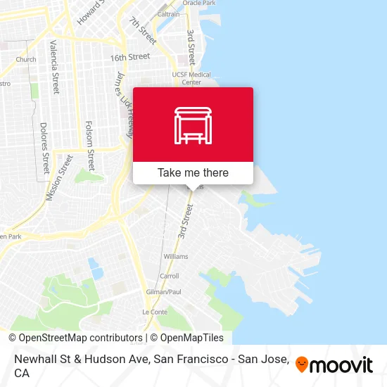 Mapa de Newhall St & Hudson Ave