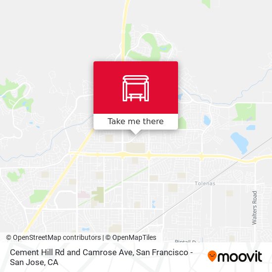 Cement Hill Rd and Camrose Ave map