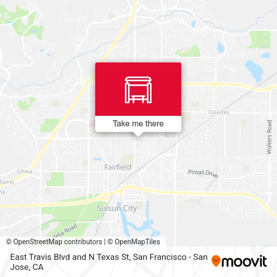 East Travis Blvd and N Texas St map