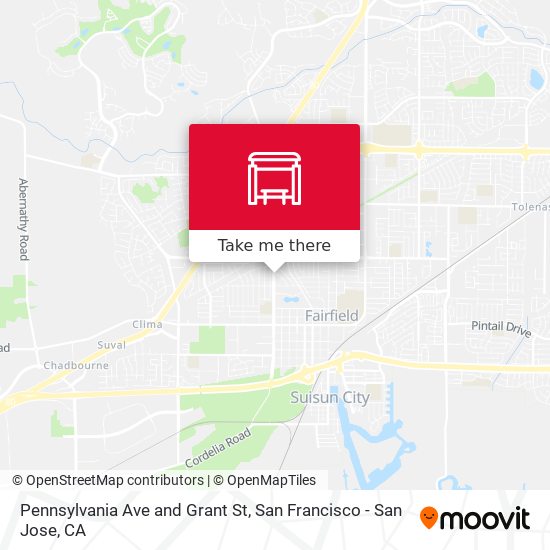 Pennsylvania Ave and Grant St map