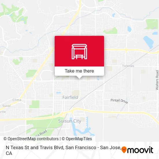 N Texas St and Travis Blvd map
