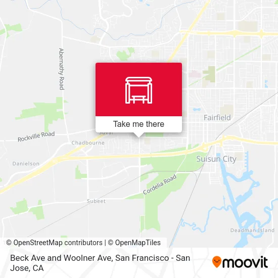 Beck Ave and Woolner Ave map