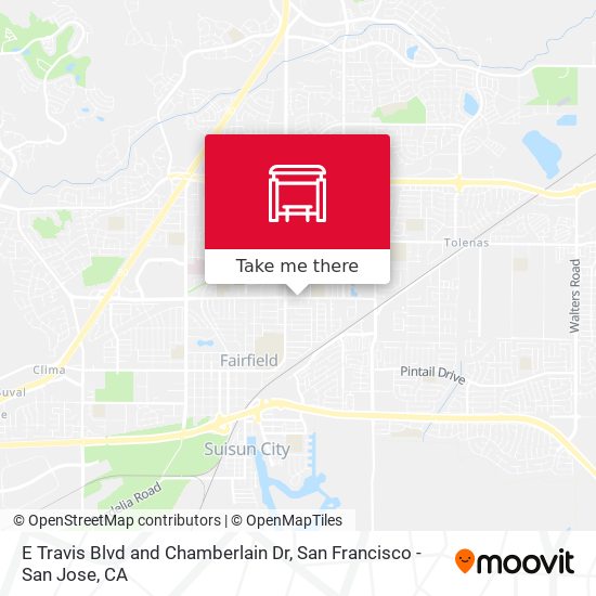 E Travis Blvd and Chamberlain Dr map