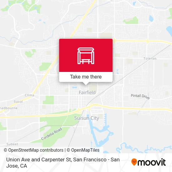 Union Ave and Carpenter St map