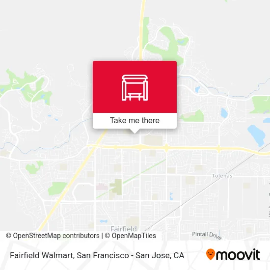 Fairfield Walmart map