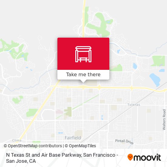 N Texas St and Air Base Parkway map