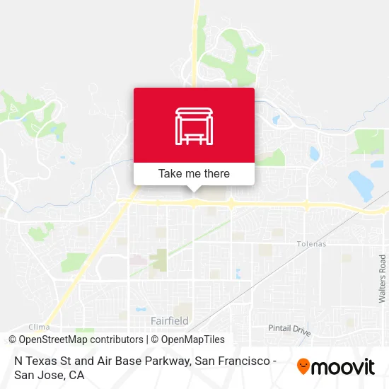 N Texas St and Air Base Parkway map