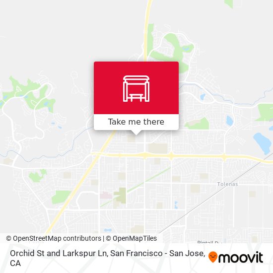 Orchid St and Larkspur Ln map