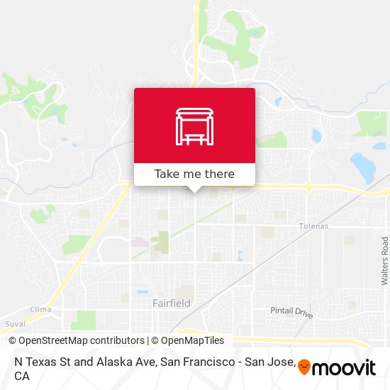 N Texas St and Alaska Ave map