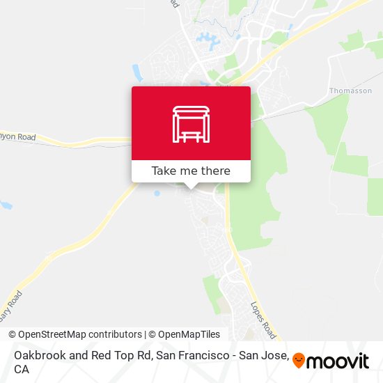 Oakbrook and Red Top Rd map