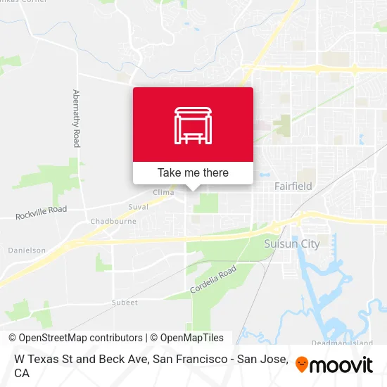W Texas St and Beck Ave map