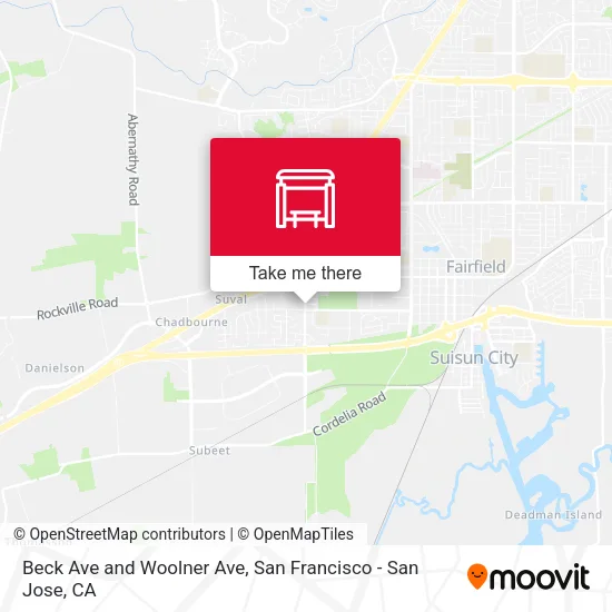 Beck Ave and Woolner Ave map