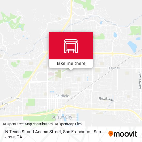 N Texas St and Acacia Street map