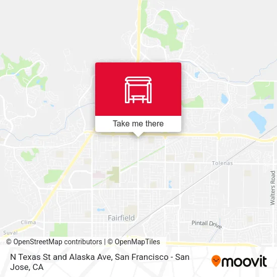 N Texas St and Alaska Ave map