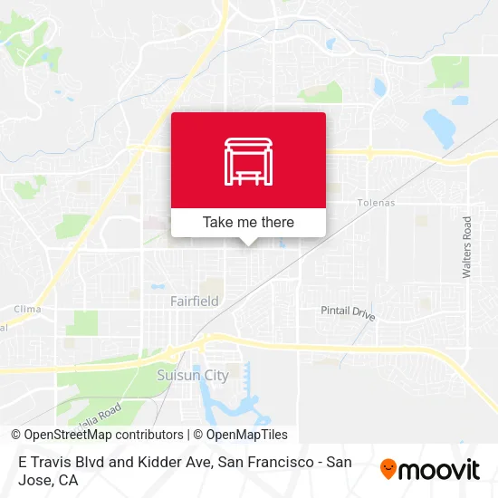 E Travis Blvd and Kidder Ave map