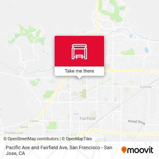 Pacific Ave and Fairfield Ave map