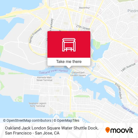 Oakland Jack London Square Water Shuttle Dock map