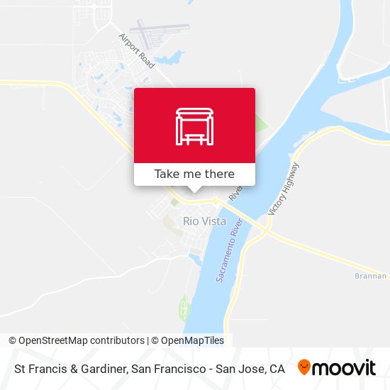 St Francis & Gardiner map