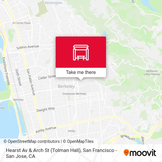 Hearst Av & Arch St (Tolman Hall) map