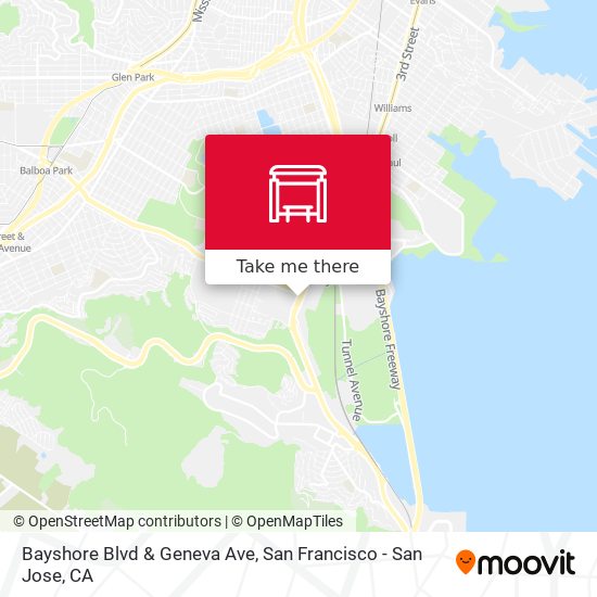 Bayshore Blvd & Geneva Ave map