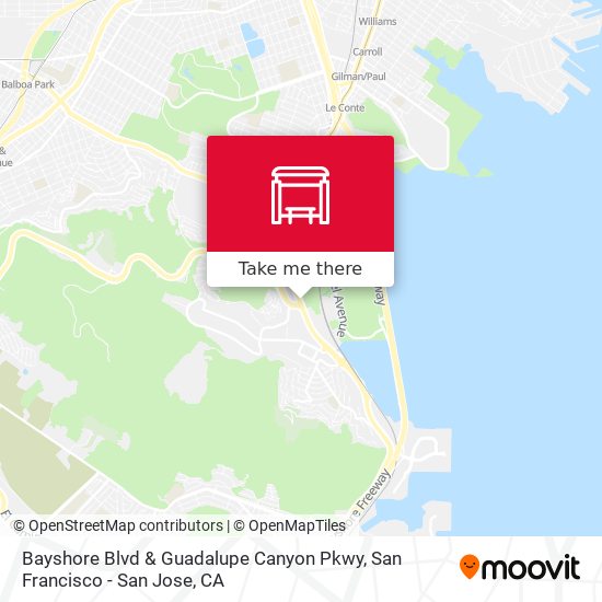 Mapa de Bayshore Blvd & Guadalupe Canyon Pkwy