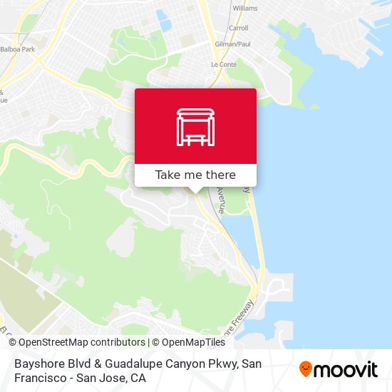 Bayshore Blvd & Guadalupe Canyon Pkwy map