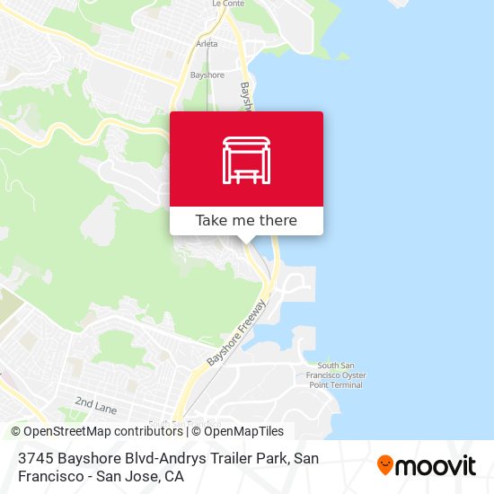 Mapa de 3745 Bayshore Blvd-Andrys Trailer Park