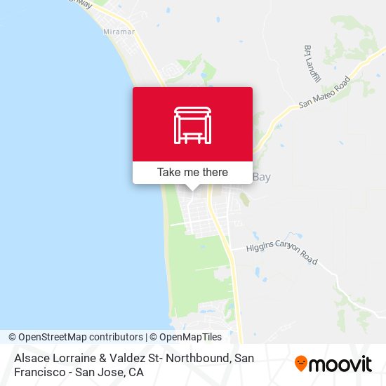 Alsace Lorraine & Valdez St- Northbound map